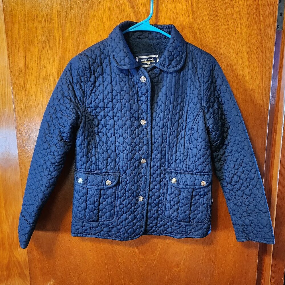 Women's Medium Dazy Dayz By Marcelle Renee Navy Blue Fleece Lined Jacket
